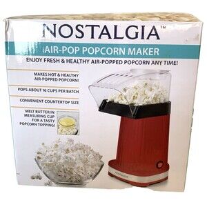 Nostalgia Air-Pop PopCorn Maker 16 Cups RED APH200RED New Boxed